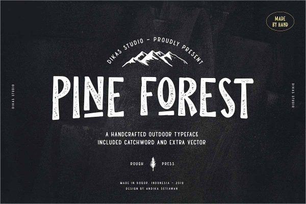 Pine Forest Outdoor Typeface - Free Download
