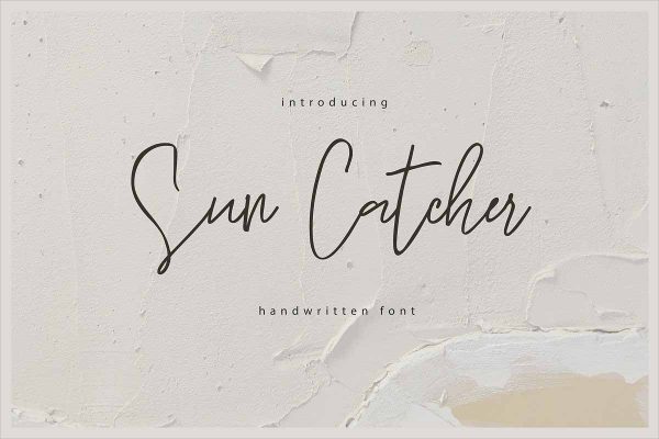 Sun Catcher Handwritten Script - Free Download
