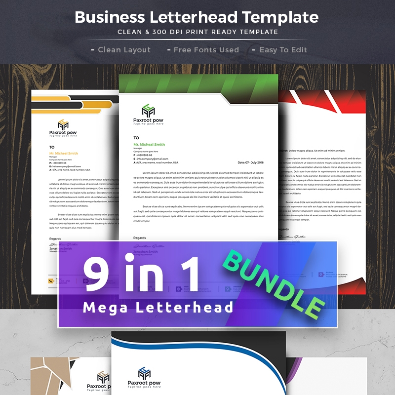 Business Letterhead/Pad Corporate Identity Template