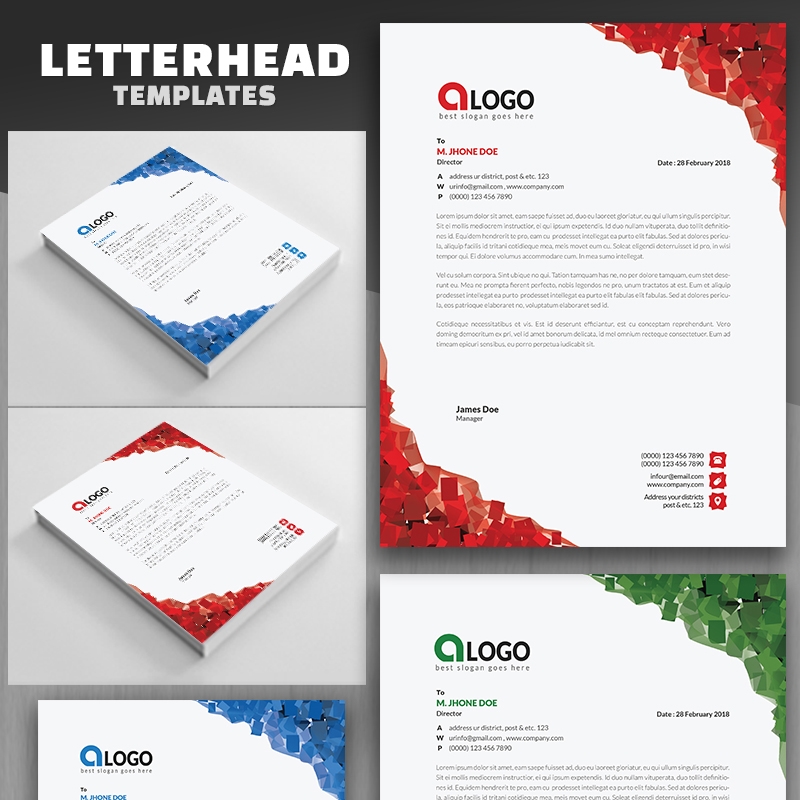 Abstract Letterhead Corporate Identity Template