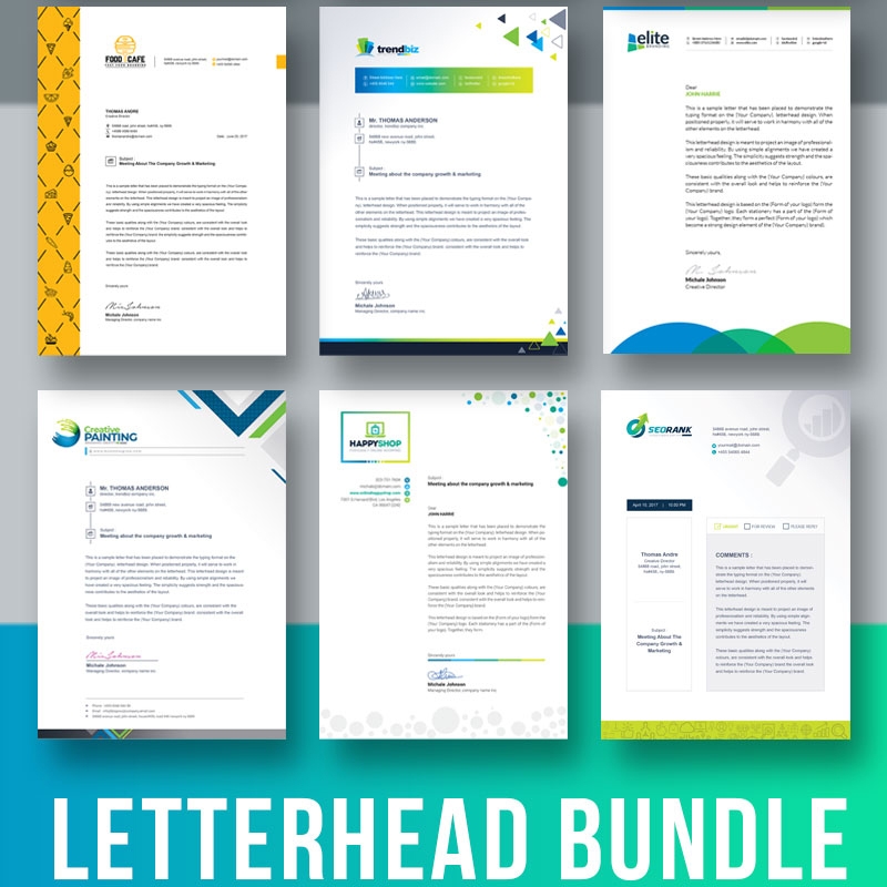 Letterhead Template Bundle Corporate Identity Template