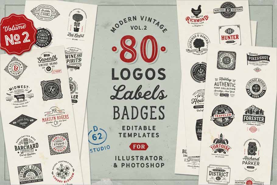80 Modern Vintage Logos vol 2