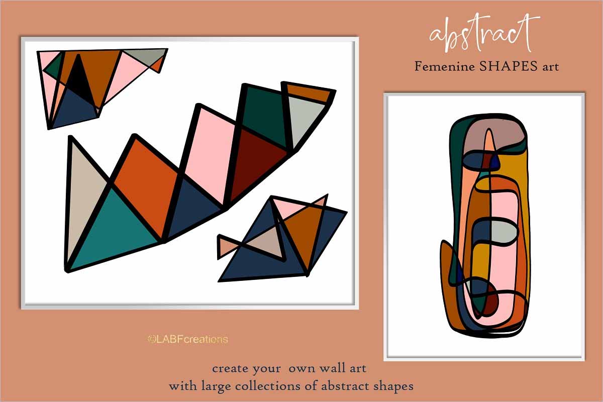 Abstract shape art clipart Graphic Illustrations Creative Template
