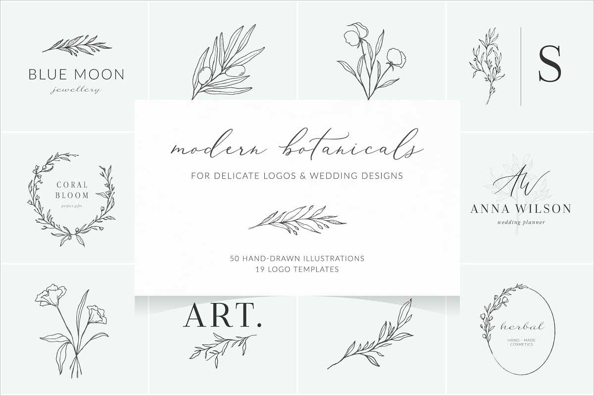 Botanical Illustration Logos