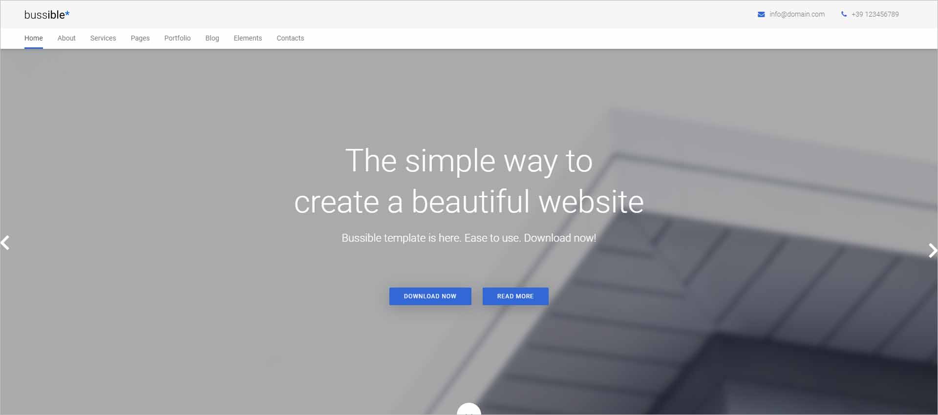 Bussible Startup Joomla Template