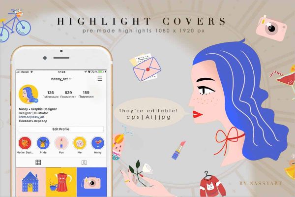 Cartoon Highlight Icon Set