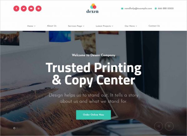 Dexen Printing Company WordPress Theme