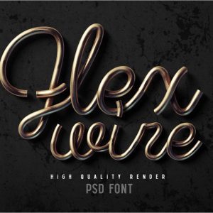 Flex wire PSD font