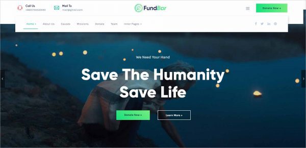 FundBar Fundraising Charity Theme