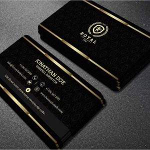 Gold and Black business card