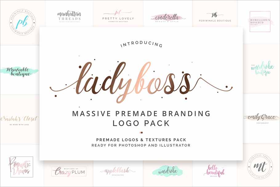 Ladyboss Premade Branding Logos