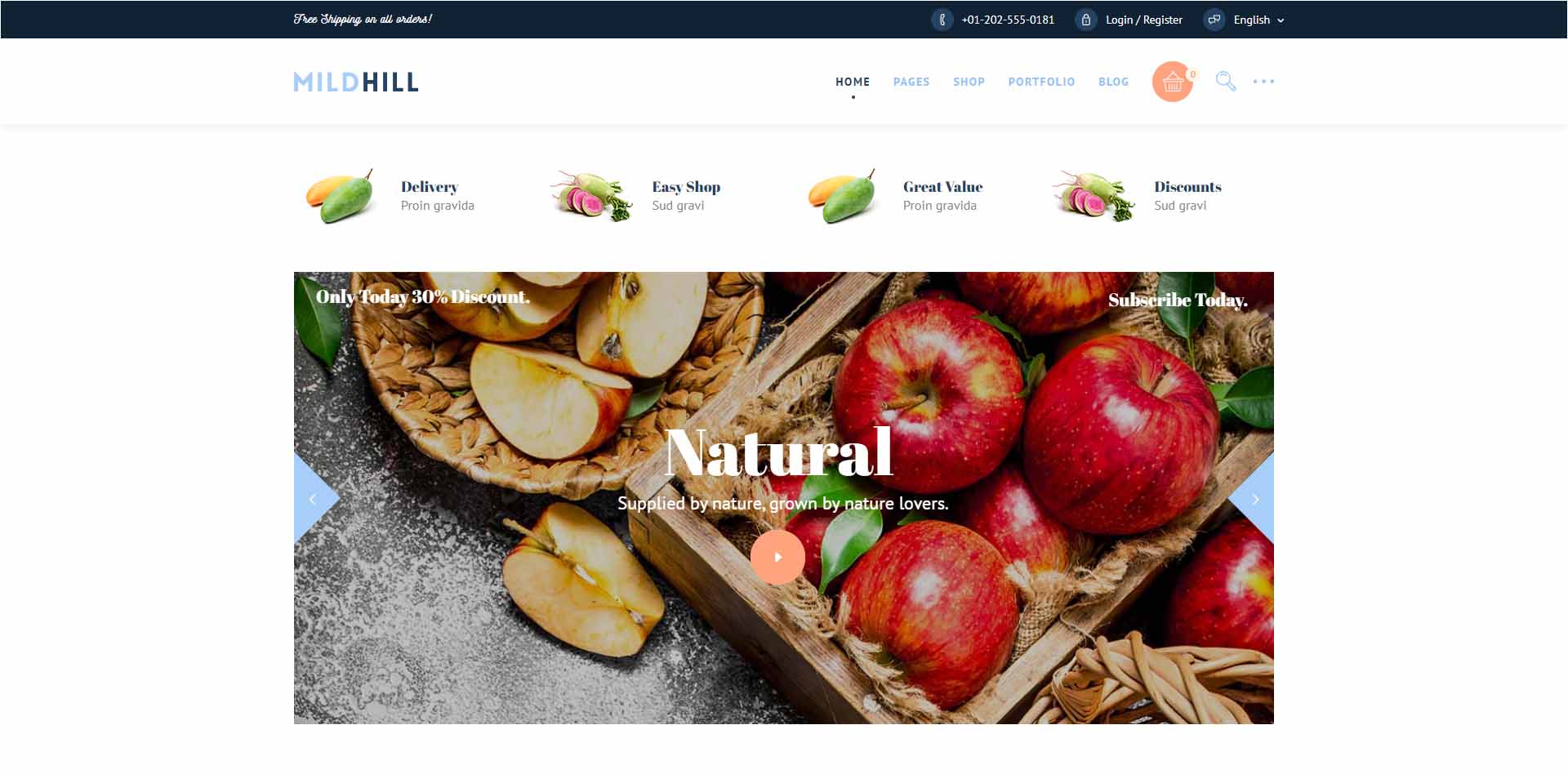 Mildhill Organic and Food Store Theme
