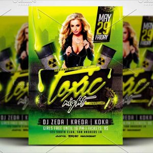 Toxic Night Party Flyer Template