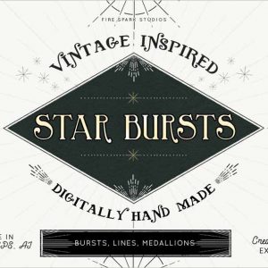 Vintage Starburst Vector Images