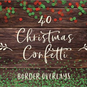 Christmas confetti borders