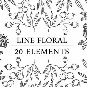 Line Floral Element
