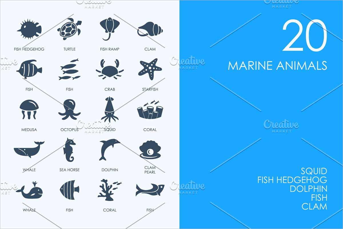 Marine Animals Icons