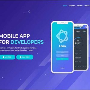 Leno Mobile App Landing HTML Page