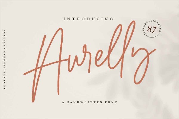Aurelly Signature script font