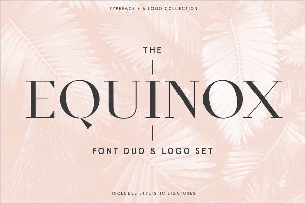Equinox Stylish Font set