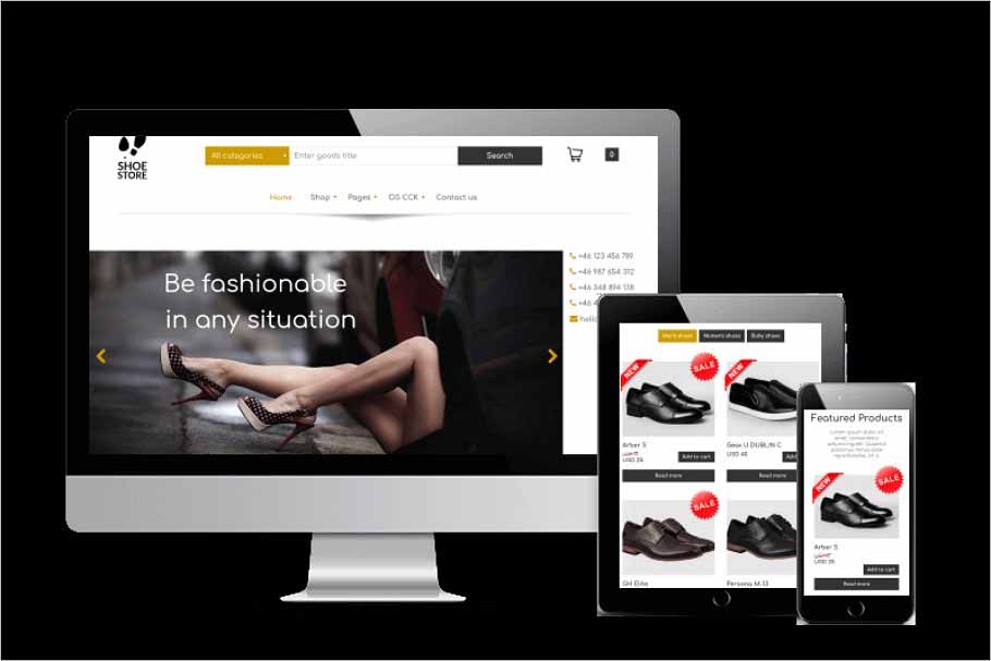 Free ECommerce Shoe Store template | Joomla theme | Creative Template
