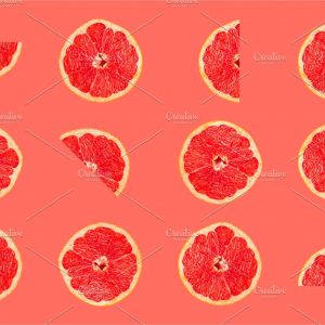Grapefruit tropical pattern texture