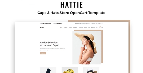 Hattie - Fashion Multipage Clean OpenCart Template