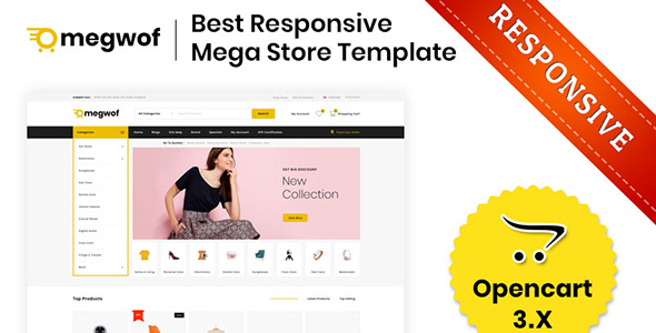 Megwof - The Mega Store OpenCart Template