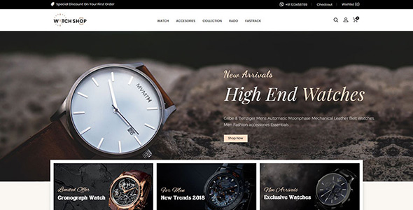 Watch Store Responsive OpenCart Template