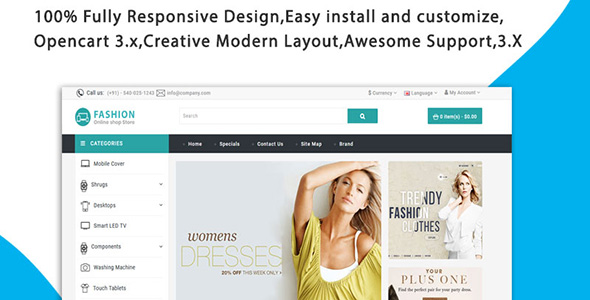 Fashion Multipurpose OpenCart Template