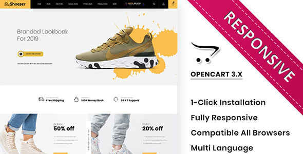 Shoeser - The Ultimate Shoe Store OpenCart Template