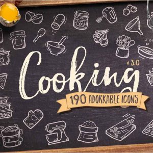 Cooking Hand Drawn Icons